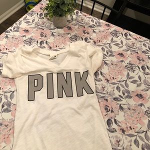 white Victoria secret tee